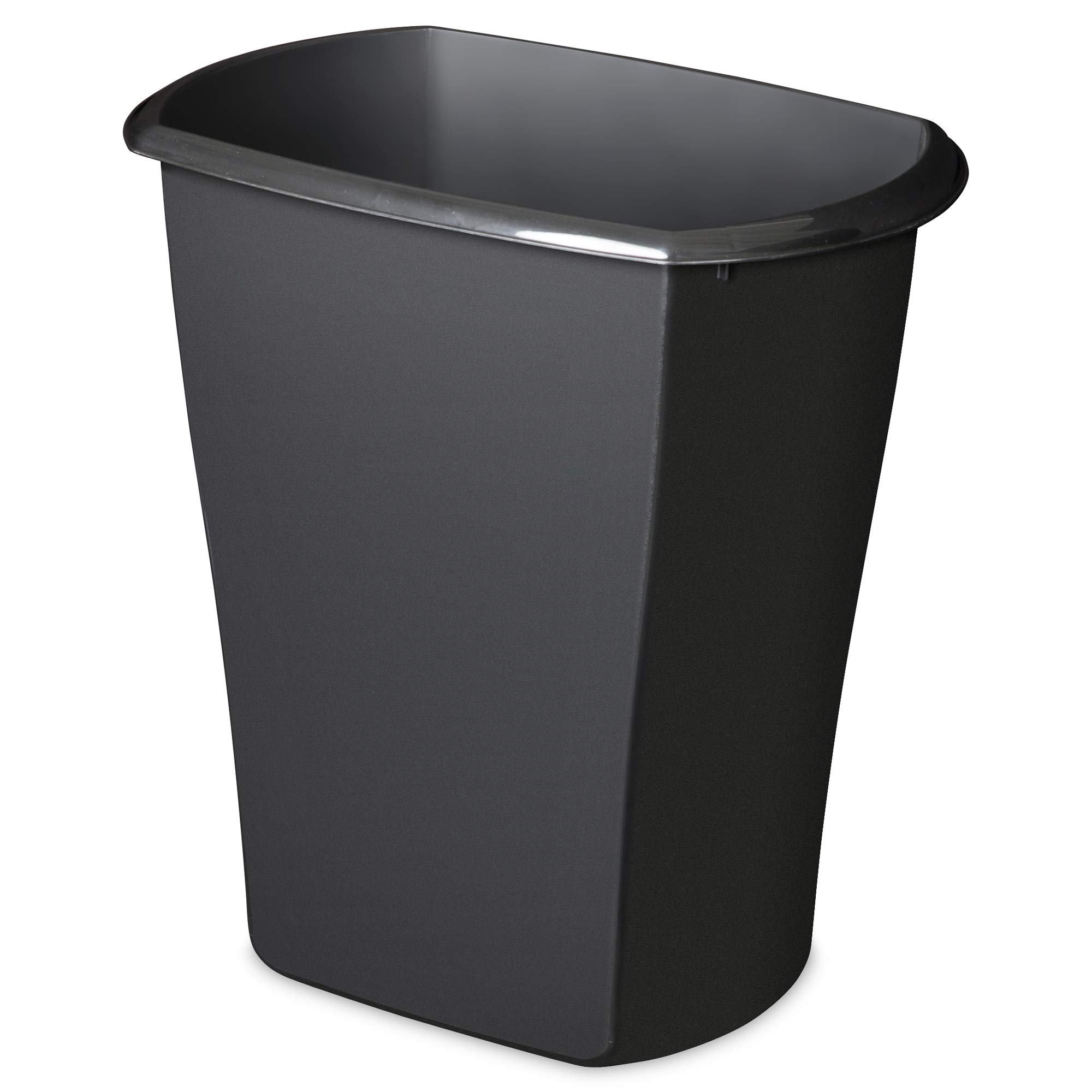 Sterilite 10519006 3 Gallon Kitchen Ultra Plastic Wastebasket Storage Trash Bin Can Container, Black
