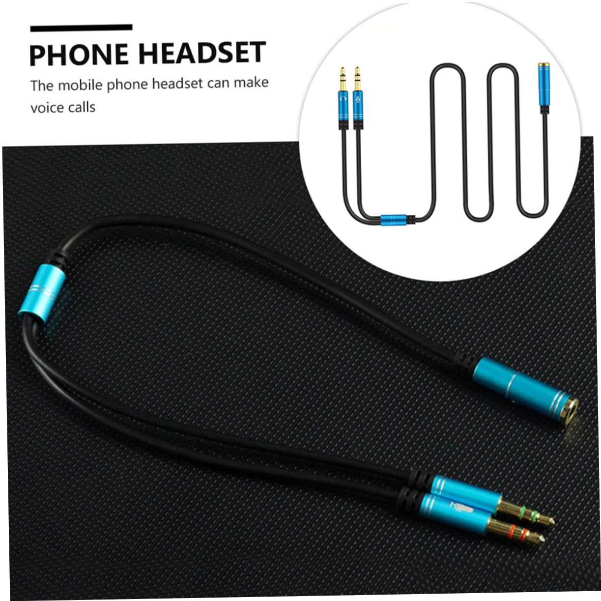 Gadpiparty 8piezas Divisor De Auriculares Doble Adaptador para Micrófono y Auriculares Cable Flexible para Dispositivos De Puertos para Pc y Móviles