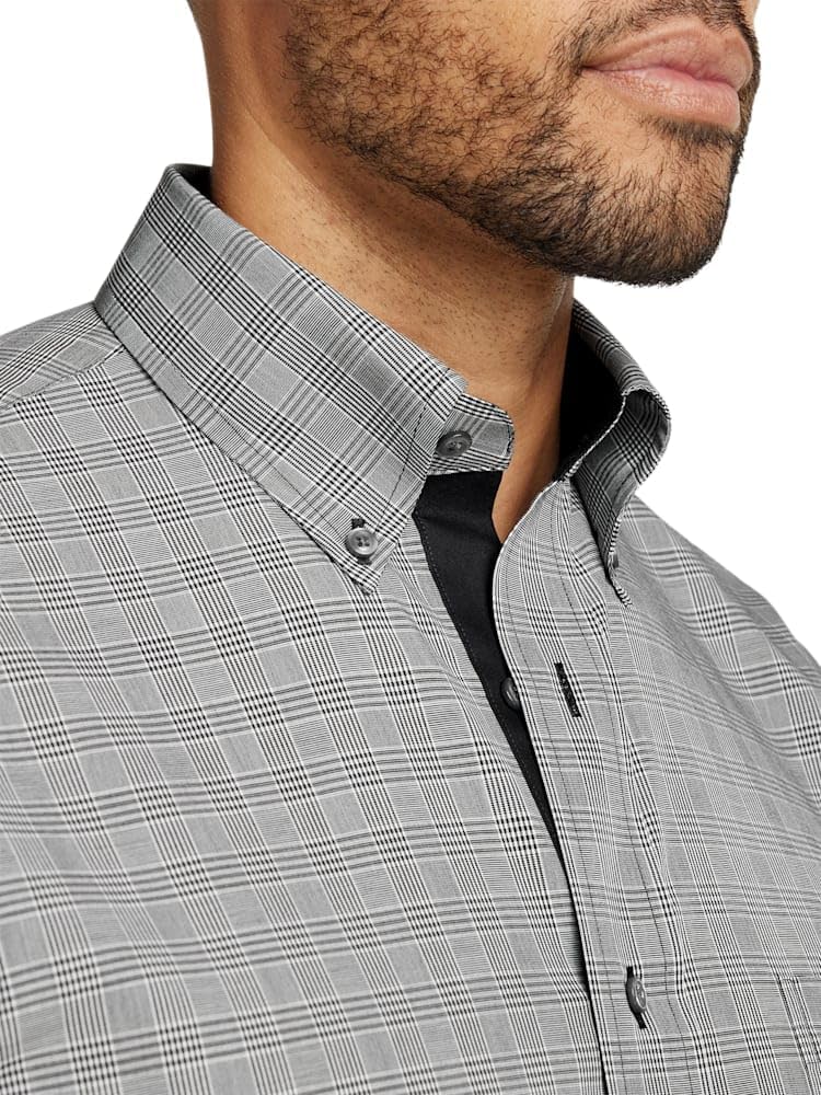 Paul Fredrick Men's Classic Fit Non-Iron Cotton Plaid Dress Shirt