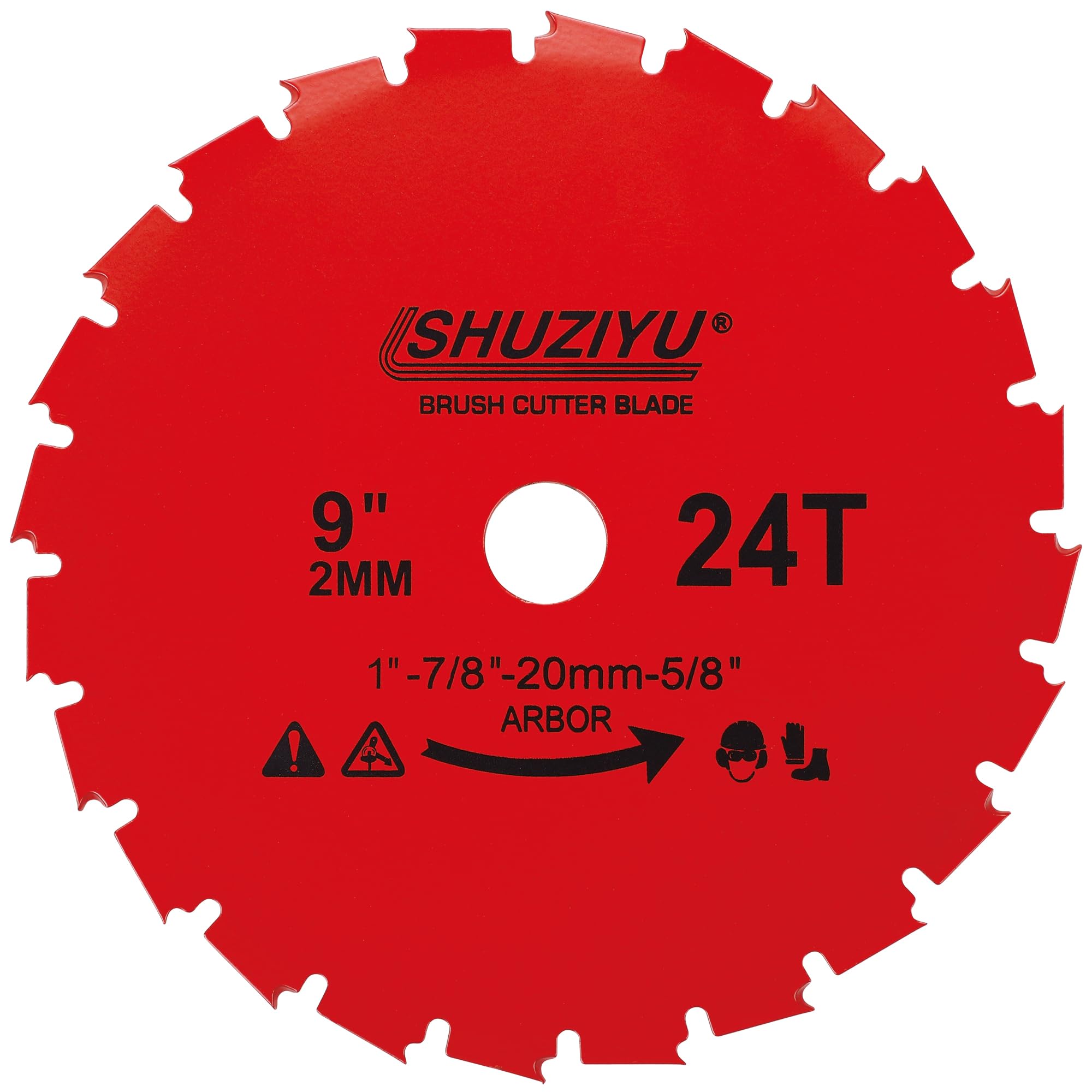 225x2mm-24T, 2 Stück, 25.4mm Dorn mit Adapter 22.23-20-16mm, Mulchmesser-Klinge, Freischneiderklinge, Freischneider Sägeblatt, Unkrautklinge, Dickichtmesser, Freischneider Messer