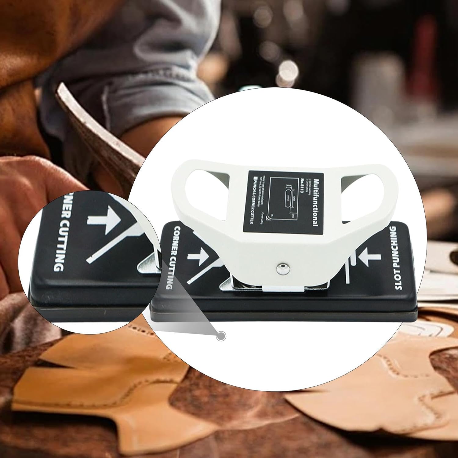 IDカード用スロットパンチャー コーナーラウンダー付き PVC加工ツール 頑丈な手動式デバイス 名札作成キット DIYクラフト用品