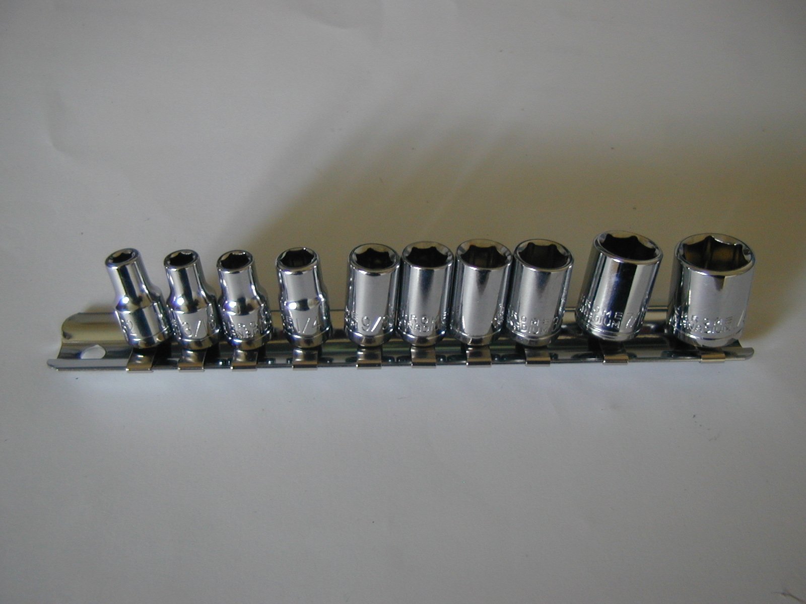 10pc 1/4" Drive AF Socket Set with Rail