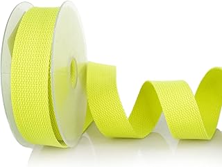 Trimz Trimz1905-5-40-68 Cincha, Algodón, Amarillo neón, 40mm x 5m