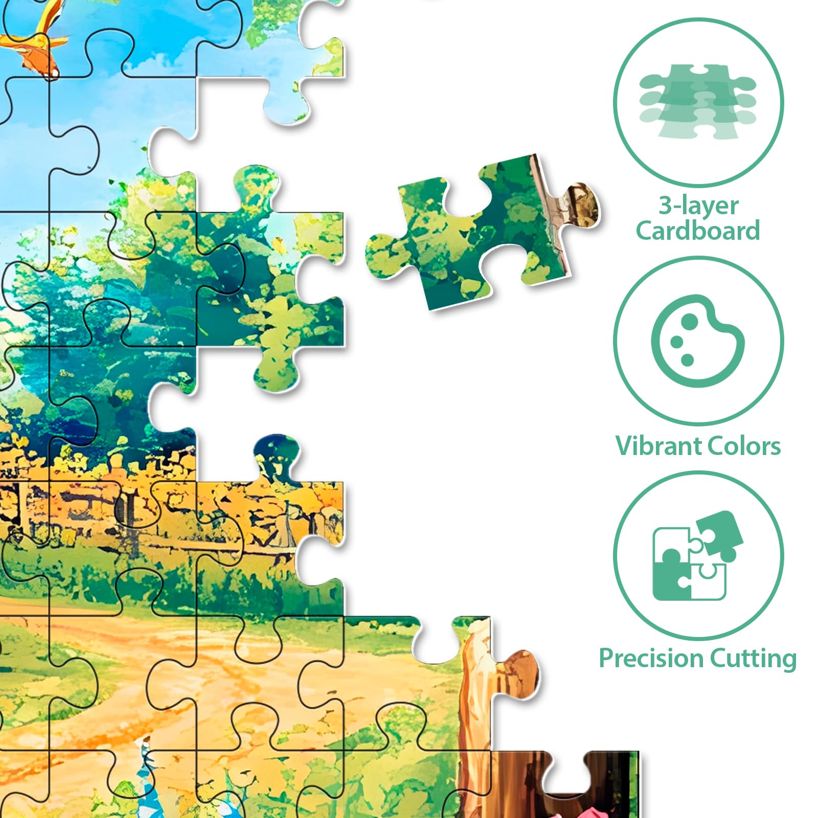 500 Piece Jigsaw Puzzle For Adults & Families - Chicken Duck Farm Scene, 20.5x15 Inches