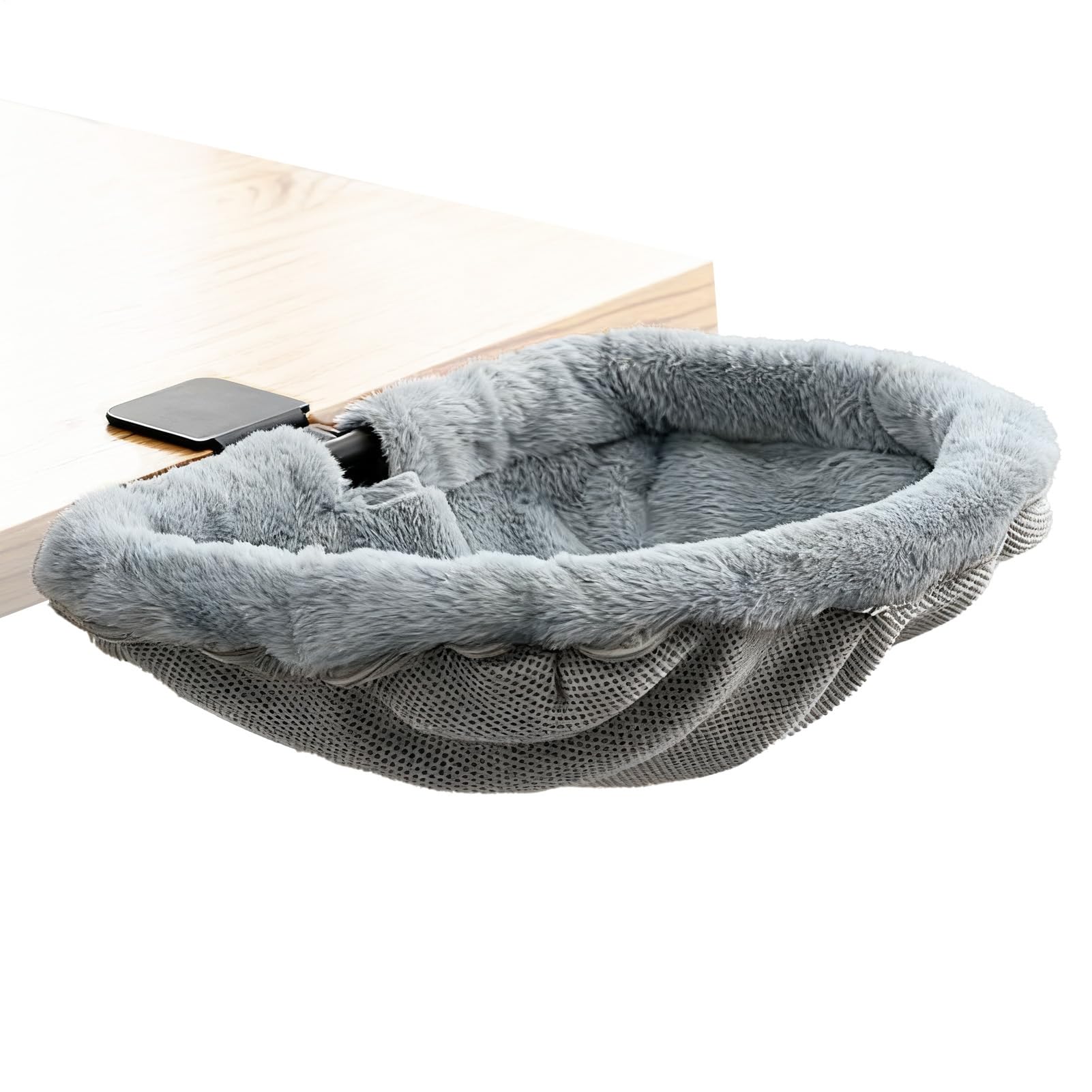 Cama para gatos para escritorio: tumbona de escritorio elevada para mascotas, de cojín, hamaca de mesa, lugar elevado para dormir, almohadilla de descanso de escritorio de oficina