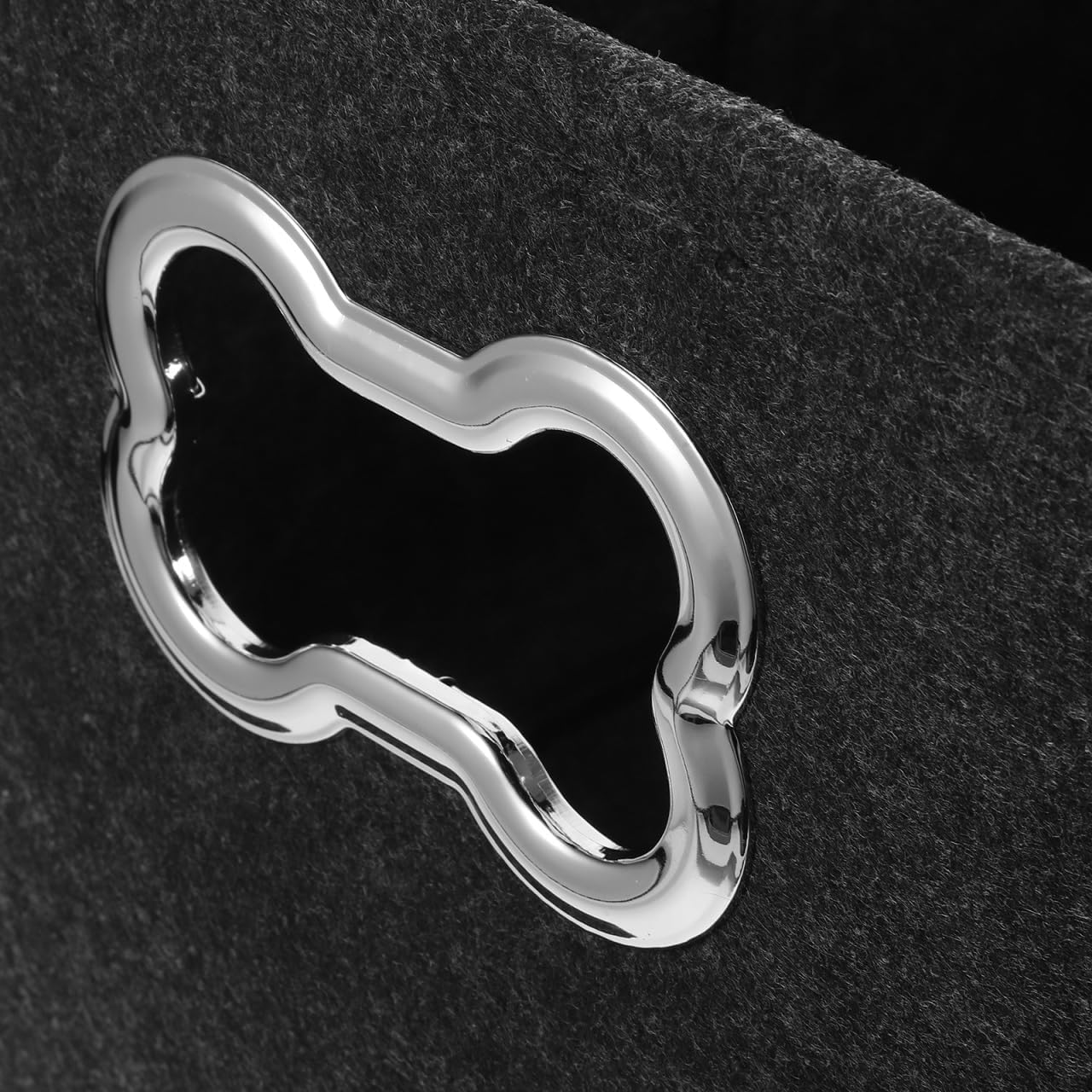 Mipcase Dog Toy Storage Box 15.35X11.02X8.66 Inch Felt Organizer with Metal Handles Portable Pet and Kids Toy Basket for Home Nursery Storage