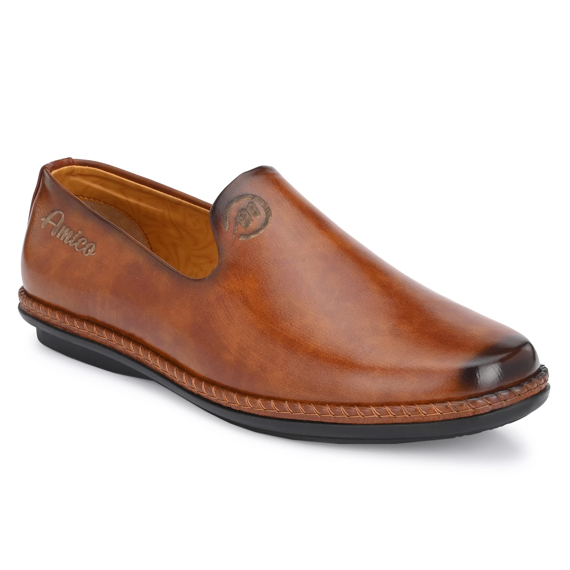 Amico Mens Synthetic Leather Loafer Shoes Tan (B0B7XFWDGQ) Amazon Price History, Amazon Price Tracker