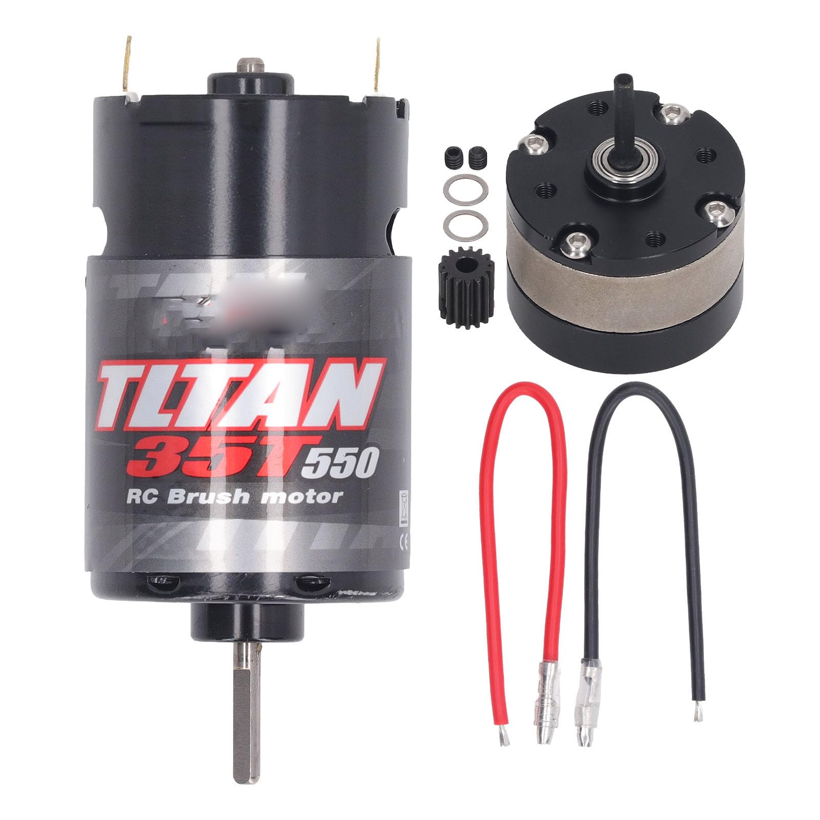 Motor cepillado RC con caja de cambios de reducción 1/3 550 motor cepillado universal para barco camión eléctrico (35T)
