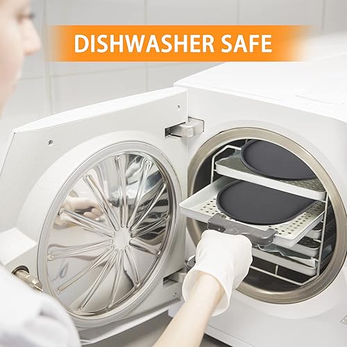 Miniatura 5 de Tapete de silicona 100 % impermeable de 0.5 pulgadas, con borde elevado de 0.5 pulgadas, sin BPA, tapete de alimentación para perros y gatos que