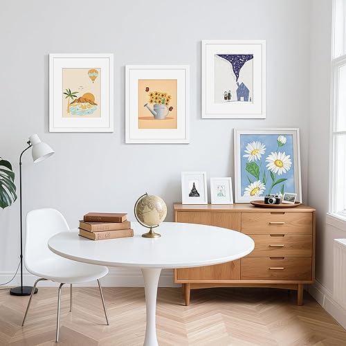 Miniatura 523 de Picrit - Juego de 12 portarretratos de 5 x 7 pulgadas para colgar en la pared o exhibir sobre una mesa, para fotos de 4 x 6 con paspartú o 5 x 7