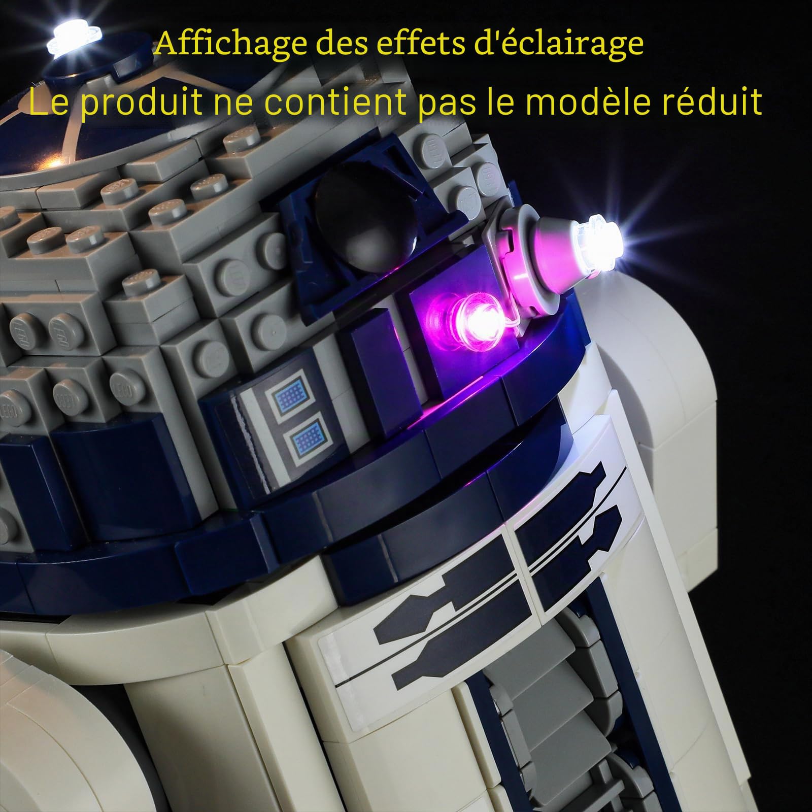 GEAMENT 2024 Jeu De Lumières Compatible avec Lego 75379 R2-D2 (2024) (Modèle de Bloc Non Inclus)