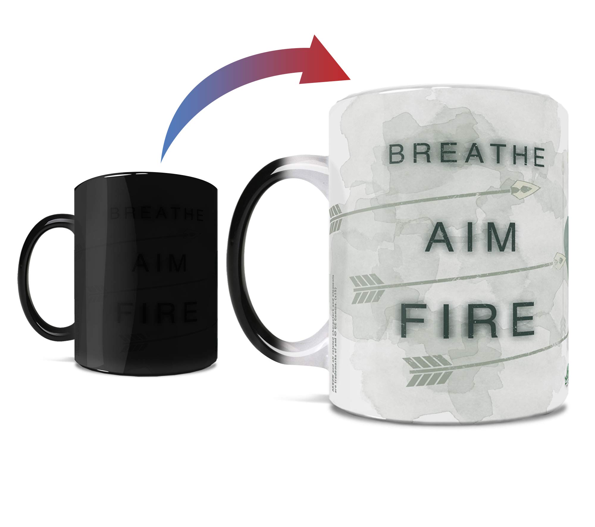 Morphing Mugs Arrow (Breathe Aim Fire) Ceramic Mug, Black