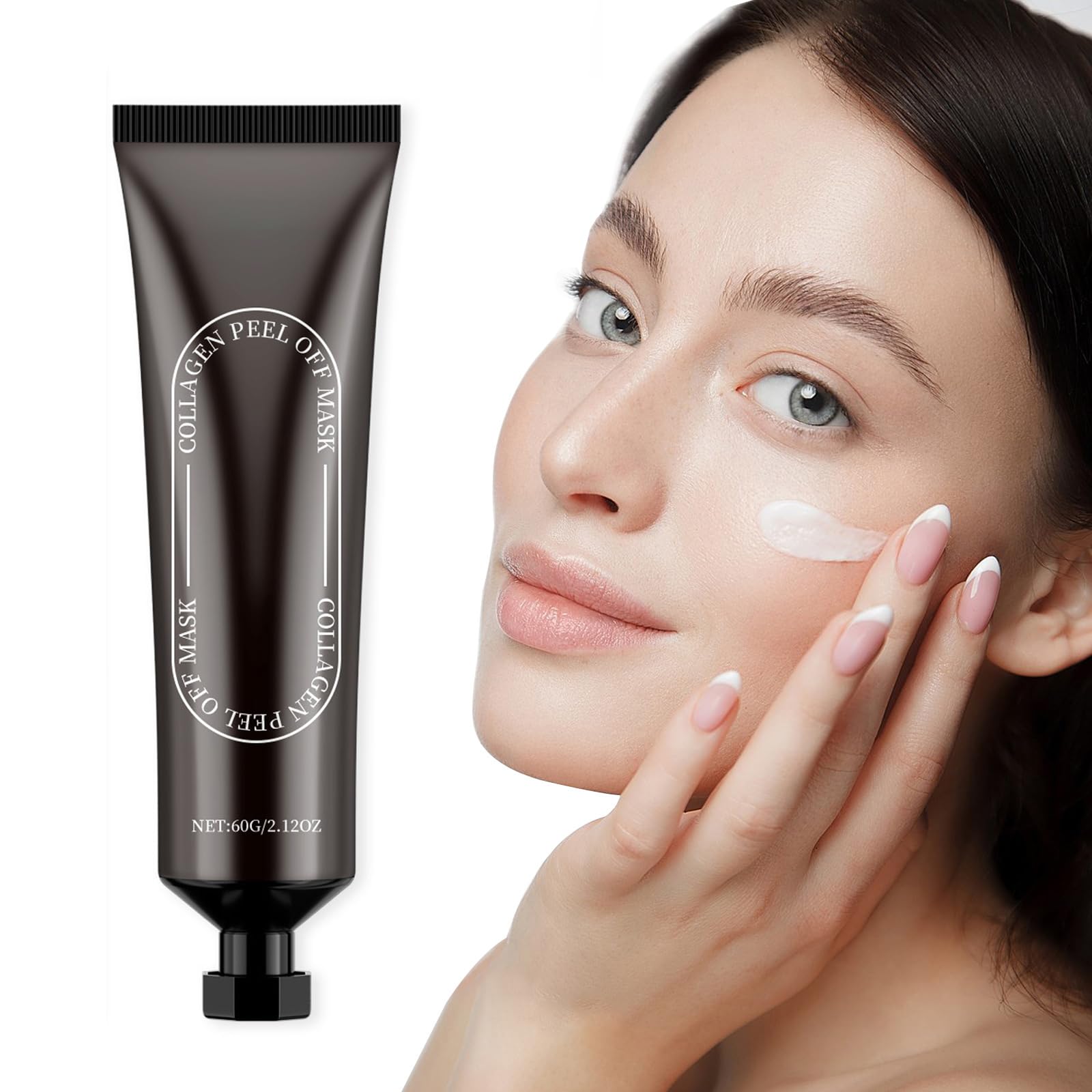 Collagen Reverse Volume Peel-off Face Mask Pack, Collagen Real Deep Mask, Hydrolyzed Collagen Peel-off Mask Gentle Cleansing of Pores, Facial Oil Control, Moisturizing and Hydrating