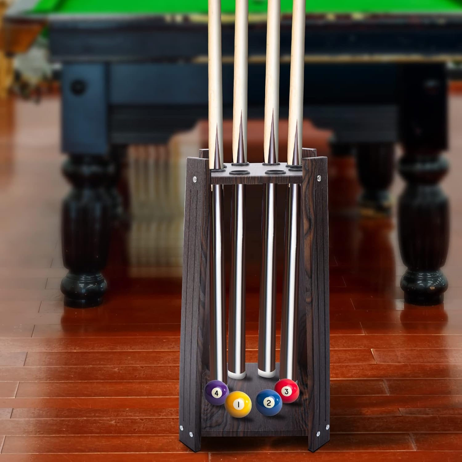 8 Holes-Pool Cue Rack Holder Billiards Stick Stand Floor Stand Pool Stick Holder Use for Golf Club Fishing Rod Billiard Poles, Club Organizer Display Stand