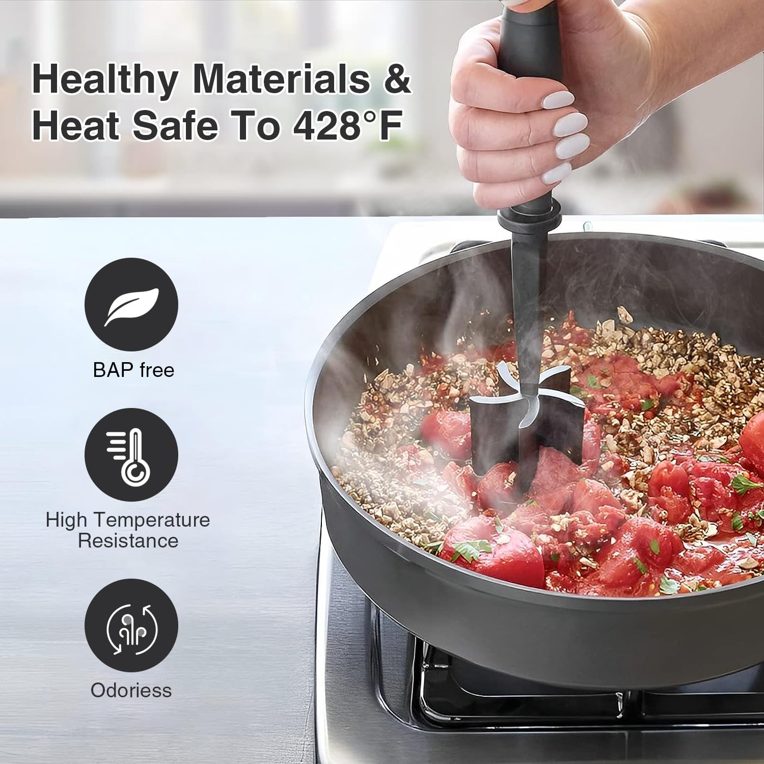 Biggystar Hachoir à Viande Hachoir à Viande Résistant à La Chaleur Pour