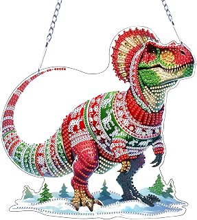 Christmas Dinosaur 2D Flat DIY Painting Desktop Ornaments Kit for Decor