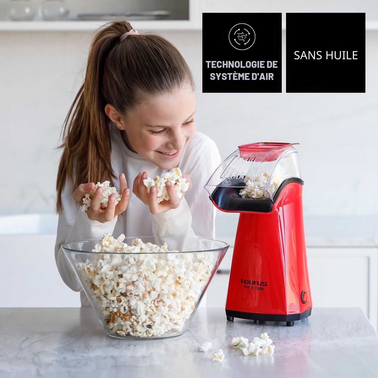 Machine à Popcorn Taurus 968375 1100W Rouge