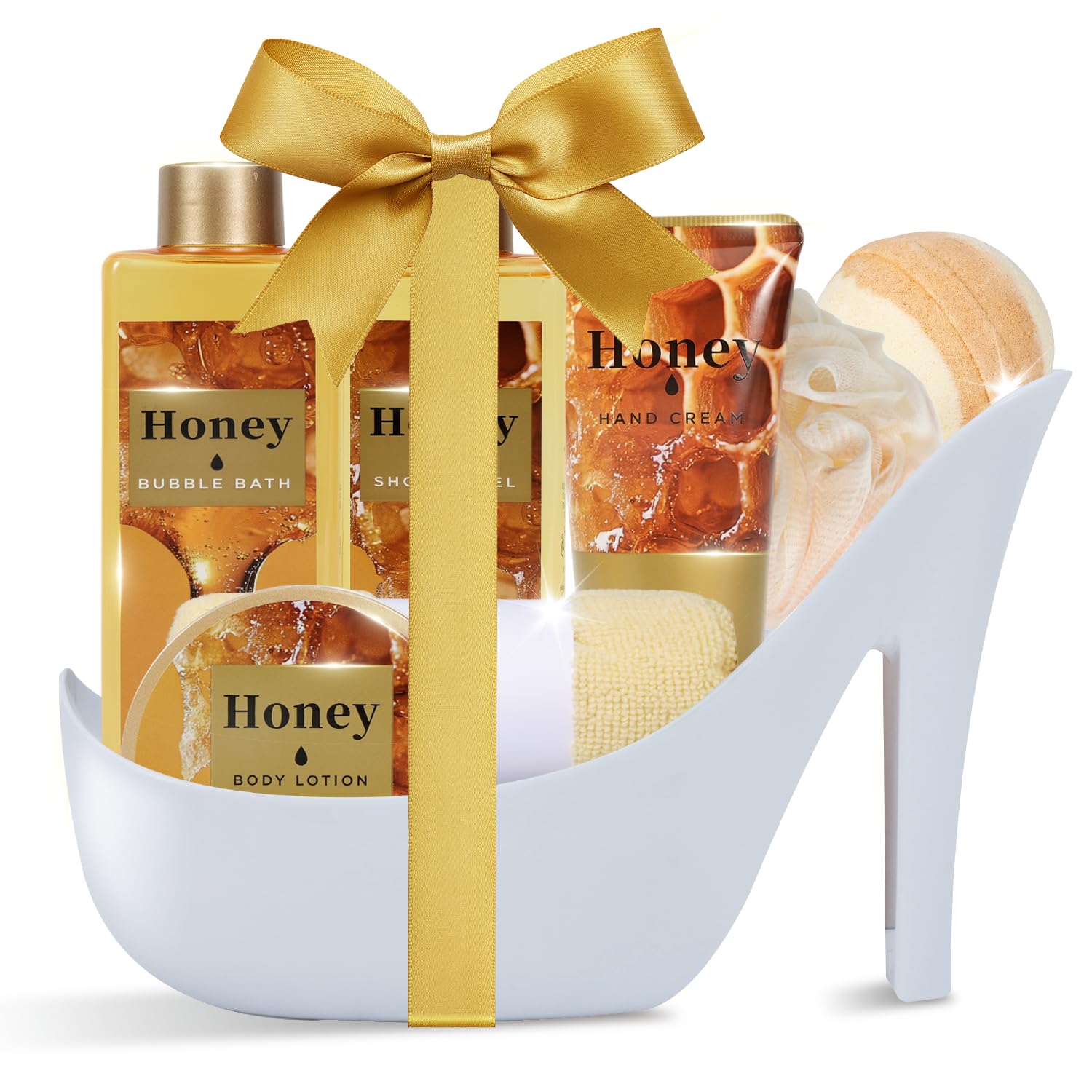 Spa Luxetique Gifts for Women High Heel Gift Set for Women 8pcs Spa Gift for Womens Nourishing Honey Birthday Gifts for 