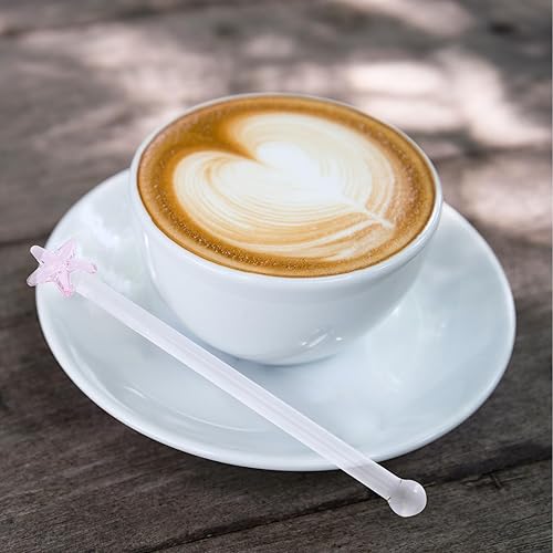 Miniatura 7 de 5 palitos de cristal Swizzle, agitadores de luna, lindos agitadores de bebidas, palitos de cóctel para agitar, cucharas para fiesta, cafetería, bar,