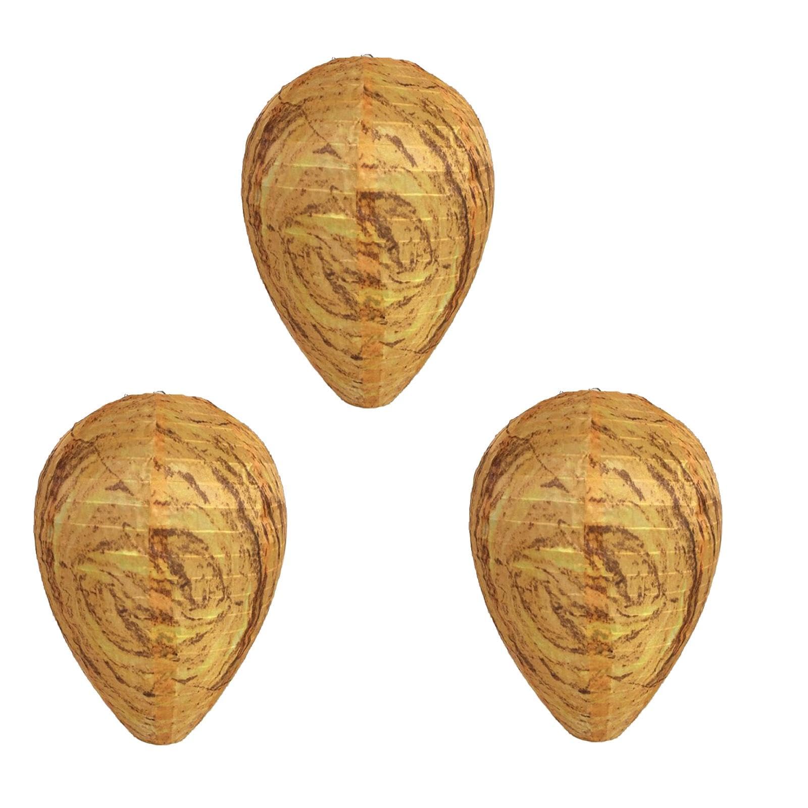 3Pcs Waterproof Wasp Nest Decoy Bee Decoy Deterrent for Home Garden Outdoors Yellow waterproof|Other Weed & Pest Control|Home & Garden-image-45