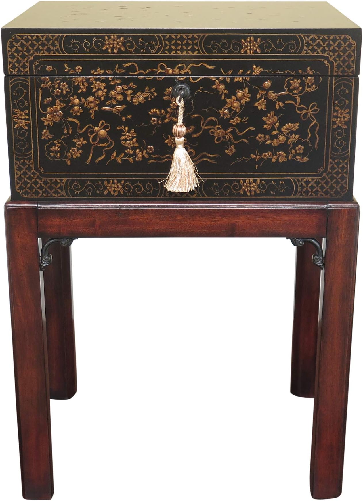 1102-157 Chinoiserie Decorated Box Table ~ New