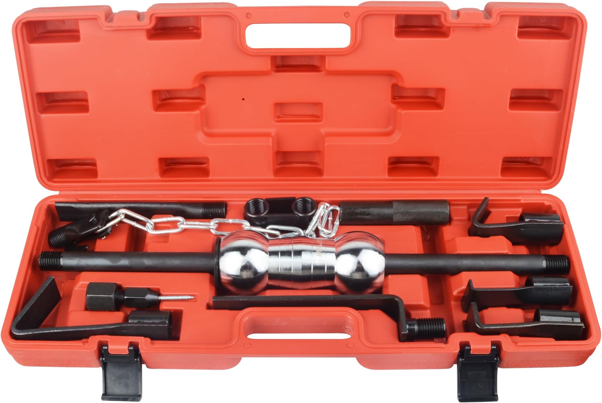 DAYUAN Blind Hole Collet Bearing Puller Set, 16 stks Innerlijke Lager Race en Seal Extractor Kit Slide Hammer Pilot Insert Lager Removal Tool DAYUAN Blind Hole Collet Bearing Puller Set, 16 stks Innerlijke Lager Race en Seal Extractor Kit Slide Hammer Pilot Insert Lager Removal Tool