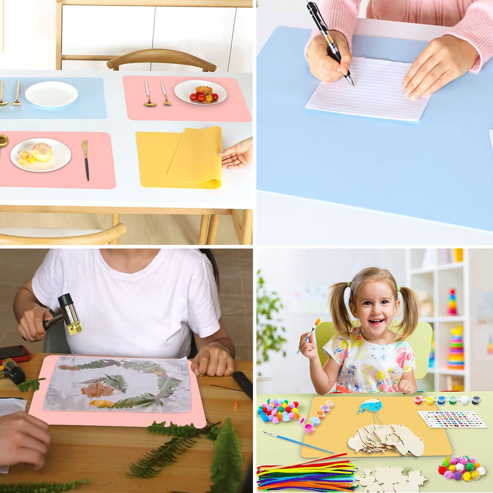 3 Tappetini In Silicone 30x40 Cm - Per Piano Di Lavoro, Fai Da Te, Plastilina, Multiuso - Foto 6