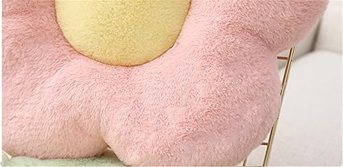 Miniatura 5 de Cojín de felpa con diseño de flores, lindo cojín cómodo para oficina, sala de estar, cama, decoración simple (15.7 pulgadas, marrón)