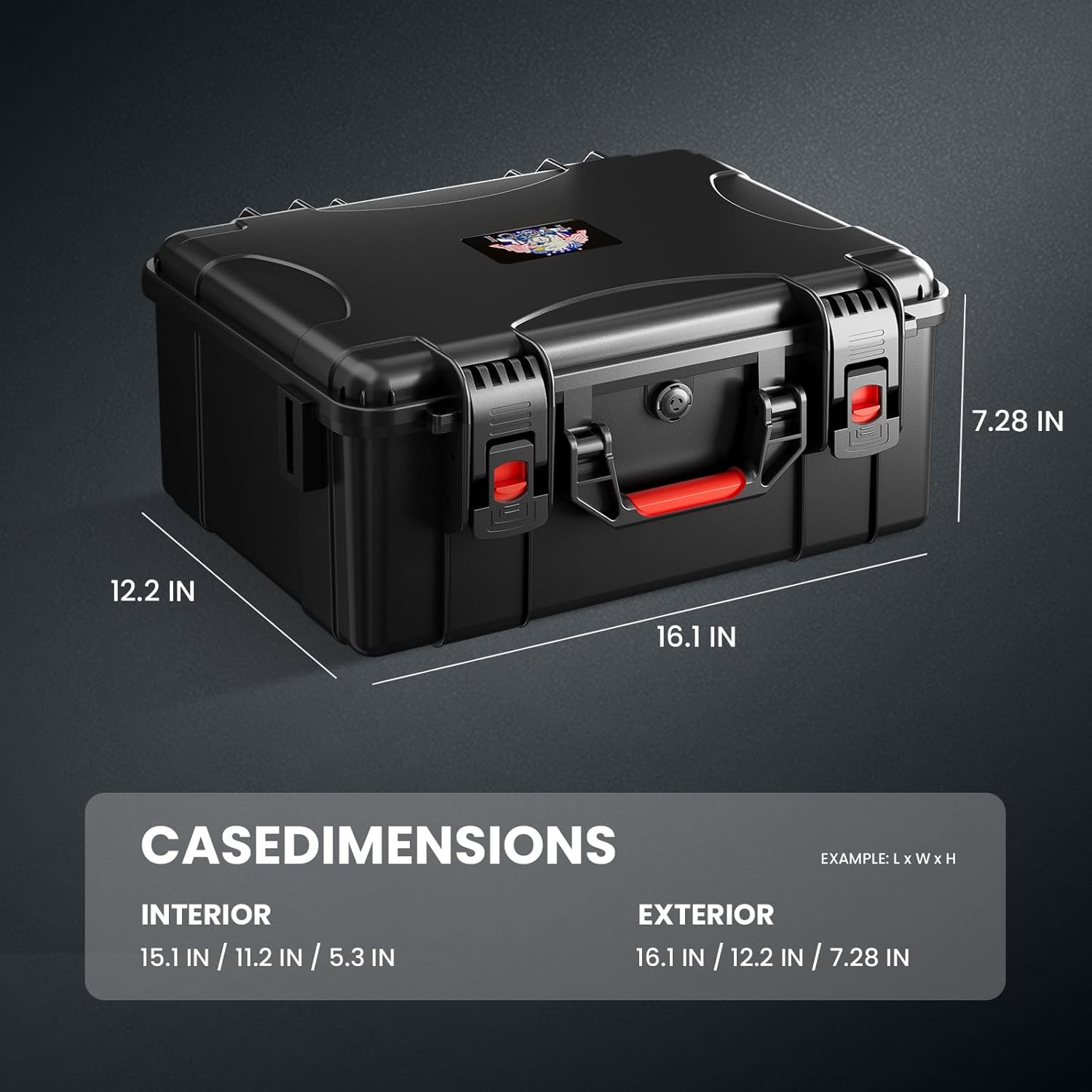 T TICCI Heavy Duty 5 Pistol & 13 Magazine Case, Shockproof Waterproof for Air Travel Hard Gun Case, Pre-Cut Foam for Glock/Beretta/S&W, Firearm Travel Case, Black - Image 4