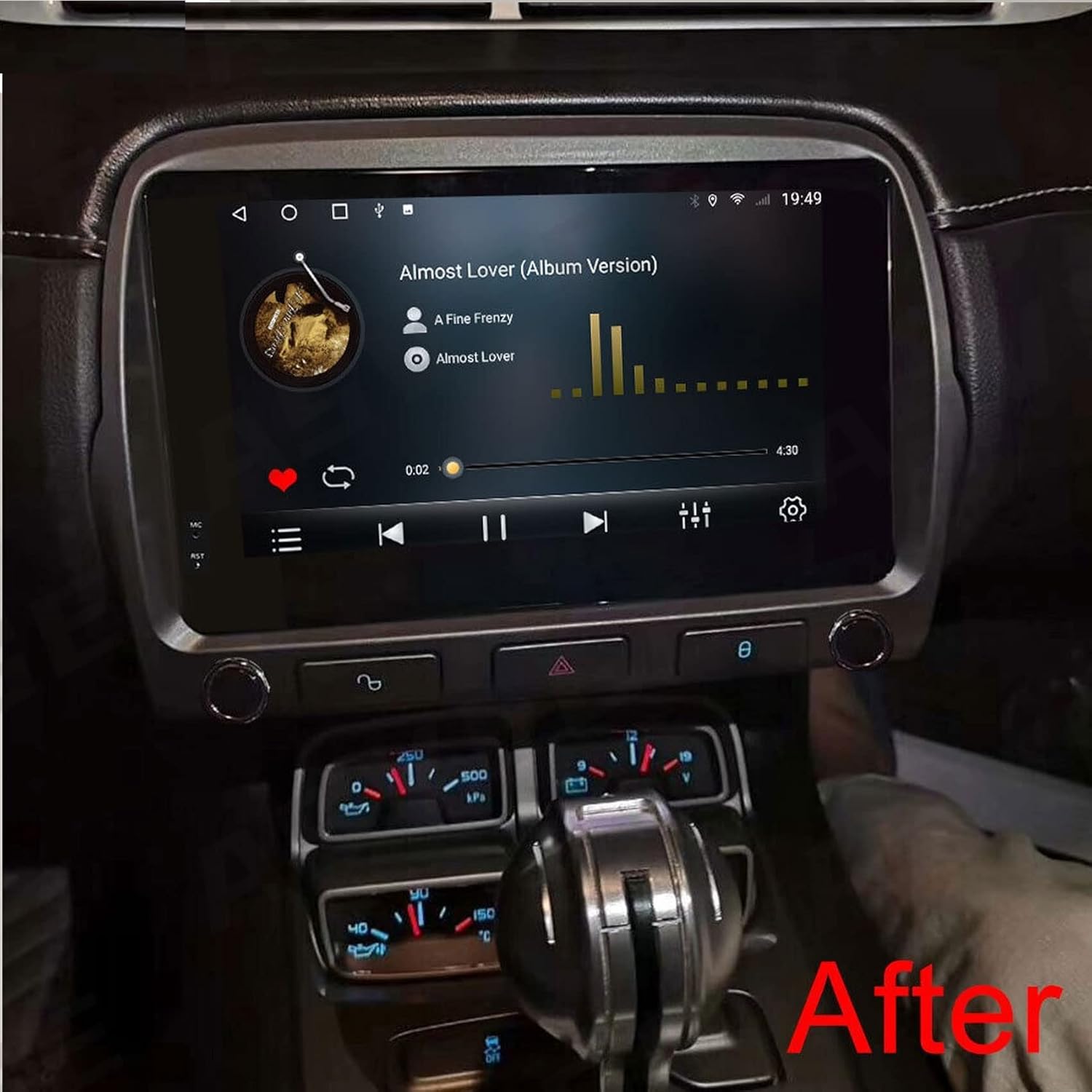 Car Radio Stereo for Chevrolet Camaro 2010-2015 4G+64G, 9 Inch Android System Touch Screen Multimedia Player Built in Carplay Android Auto Navigation WiFi Bluetooth SWC