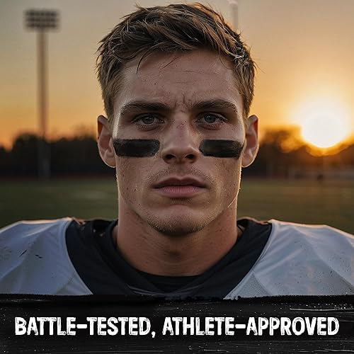 Miniatura 2 de All-Out War - Paquete de 3 barras negras para ojos deportivos, punta puntiaguda negra oscura para diseños personalizados, pintura facial para