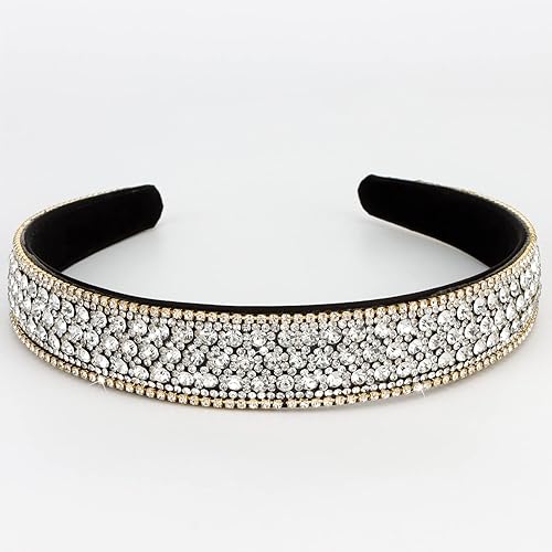 Vista 32 de YISSION 2 diademas para mujer, diadema de diamantes de imitación, diadema de perlas de cristal con brillantina, diademas de moda para niñas, Plateado