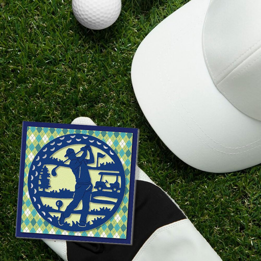 DELORIGIN Playing Golf Frame Cutting Dies Card Making Sports Season Die Cut Carbon Steel Die Cuts Stencils Card Scrapbooking Embossing Template for DIY Paper Craft Making Album Gift Invitation Decor - Image 3