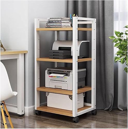 Miniatura 14 de Shelves Removable Audio Stand CD Rack Corner Rack Component Cabinet Stereo Rack Audio Tower with Height Adjustable Wooden Shelf for
