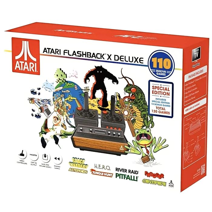 Buy Atari Flashback X Deluxe Retro Console 120 Builtin Games 2 Wired