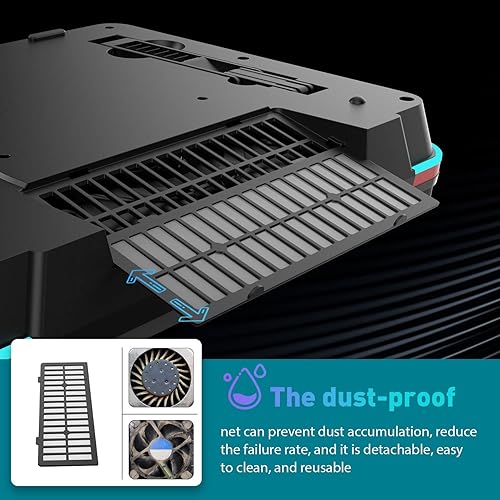 Miniatura 6 de GT500 Potente turboventilador (5000 RPM) RGB para laptop con velocidad infinitamente variable, espuma de sellado para laptop de juegos de