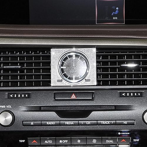 Miniatura 7 de LECART Para Lexus Car Accessories RX 350 450h Hybrid Bling Clock Decor Cover Trim RX Pegatinas Metal Auto Interior Decoraciones para Mujeres Hombres
