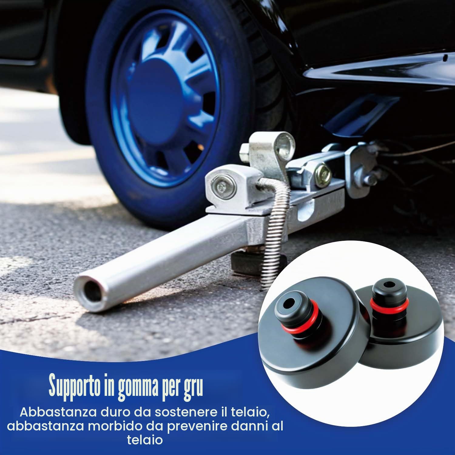 4 Pezzi Tampone in Gomma per Cric Per 3/Y/X/S,con scatola portaoggetti | Attrezzo per Cric per Telaio, Accessori Tesla, per Tesla Model Y, Juniper Model 3, Highland S e X