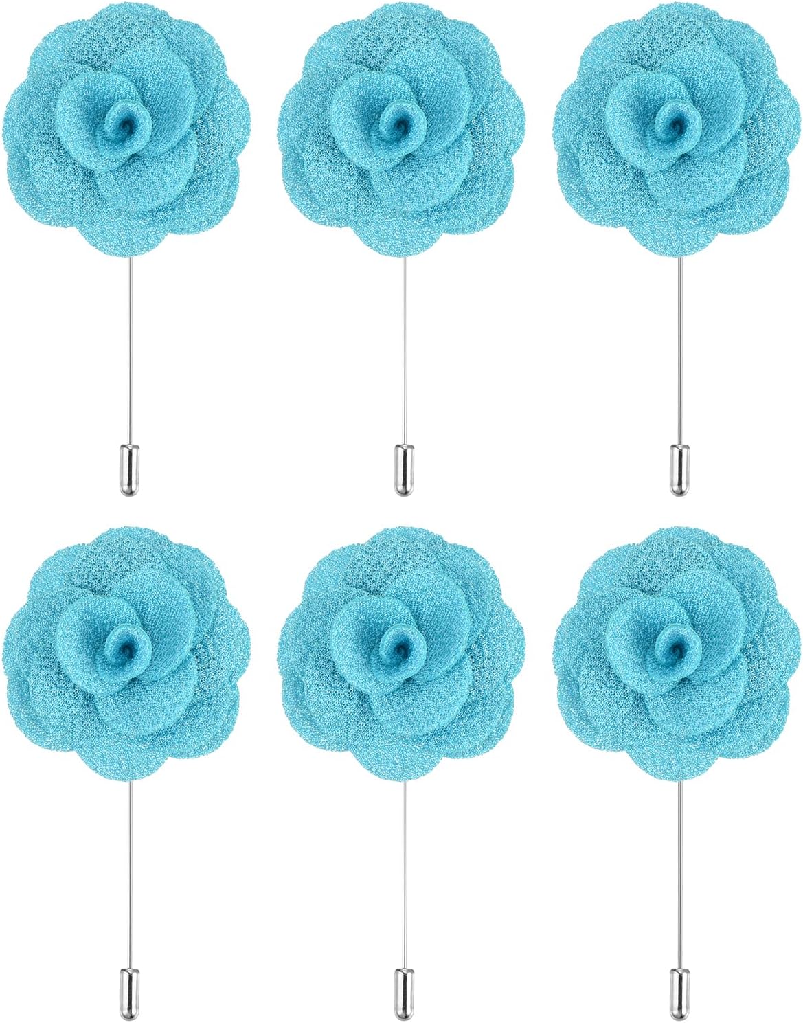 MECCANIXITY 6Pcs Groom Boutonnieres Rose Boutonnieres Pins for Men Wedding Ceremony Anniversary Formal Dinner Party Suit Decoration