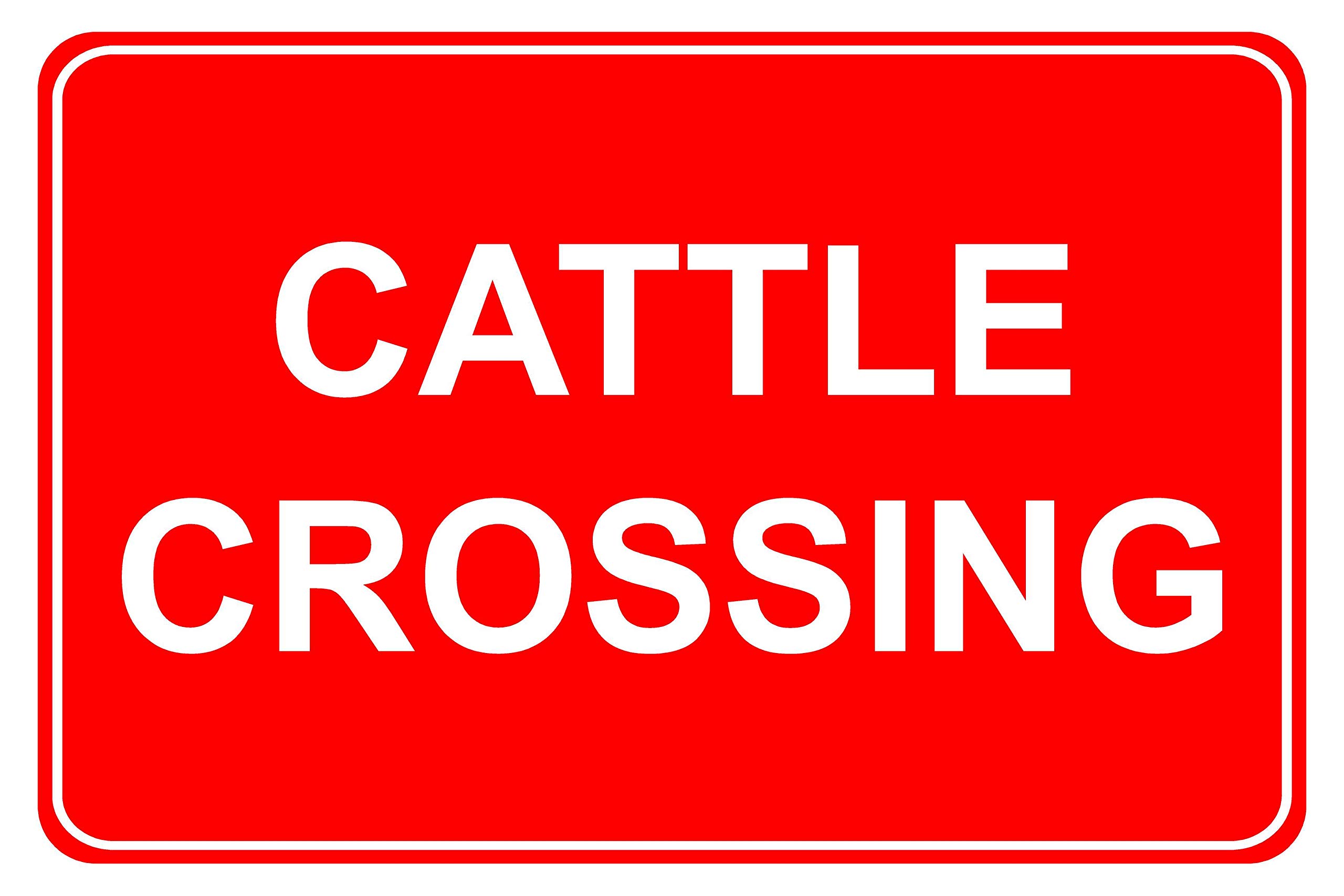 Cattle crossing Farm safety sign - 3mm Aluminium sign 400mm x 300mm