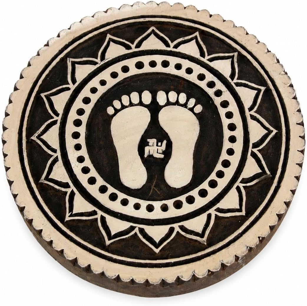 Wooden Printing Block Tribal Design for Fabric Stamping DIY Art