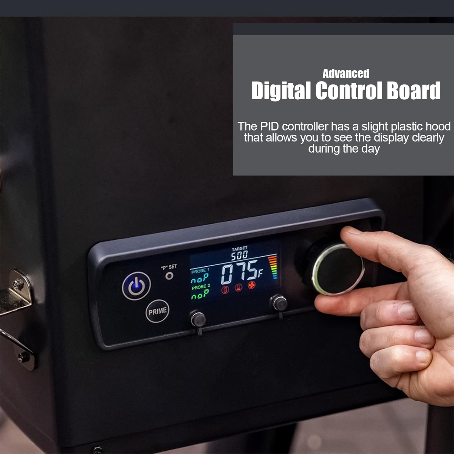 Upgrade Rectangular PID Controller (Non-WiFi) Compatible with Pit Boss PB500NX PB500SP PB700FB2 PB820SP PB850G, Fit for Most Pit Boss Rectangular Controller with 500-899 Capacity (Small)