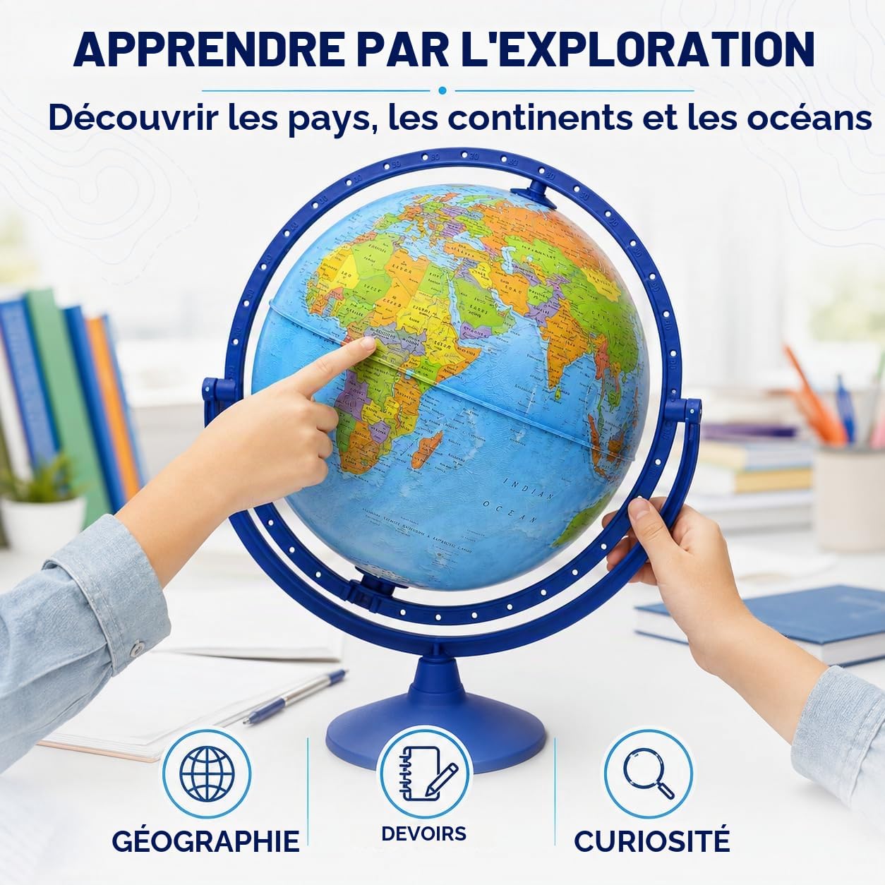 30cm Globe terrestre en Anglais, Rotation à 360 °
