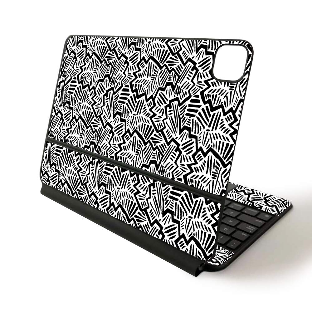 MightySkins Skin for Apple Magic Keyboard for iPad Pro 11-inch (2020) - Sushi | Protective, Durable, and Unique Vinyl Decal wrap Cover, Abstract Black