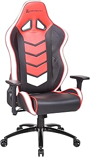 Newskill - Silla Gamer Kaidan, Altura Ajustable, Respaldo Reclinable 180º, Reposabrazos 3D Regulable, PU Transpirable + Carbón, Pistón Gas Clase 4, Hasta 150Kg, Cojín Lumbar y Cervical, Color Rojo