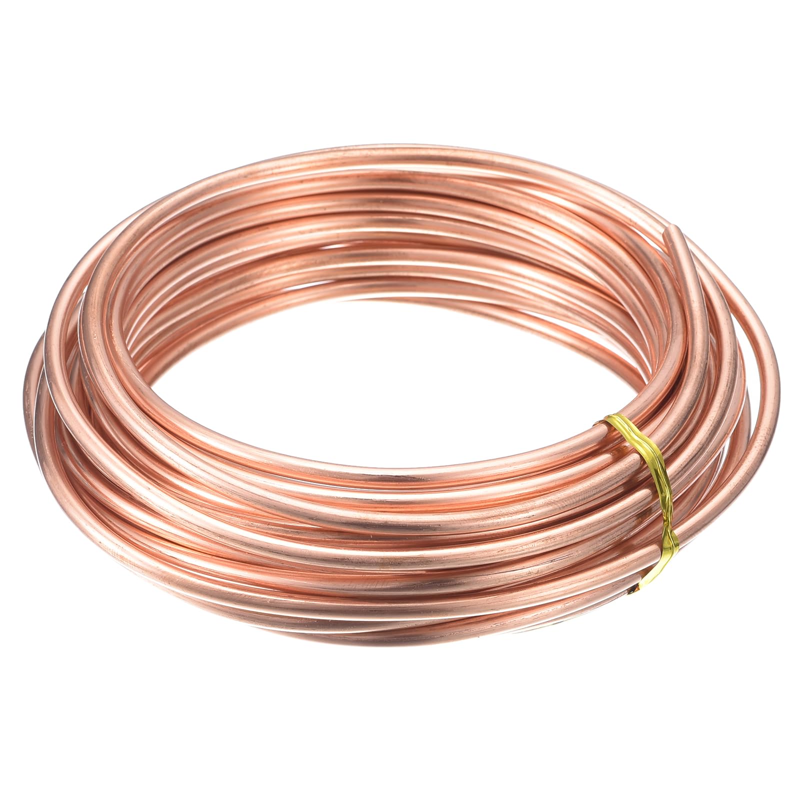 QUARKZMAN Alambre De Cobre Suave (Calibre 6, 19.5 Pies), Alambre De Cobre Desnudo 99.9% Puro 4mm Alambre Sólido Para Manualidades Decoración Jardinería DIY (6 Metros)