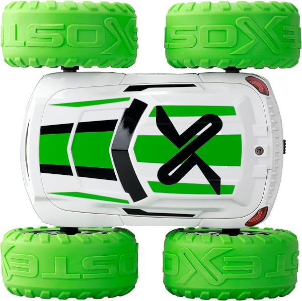 Silverlit - Exost Voiture Télécommandée Tout-Terrain 360 Cross - Batterie Rechargeable - Conduite sur 2 Faces à 360° + Phares LED - Vitesse : 12km/h - Jouet pour Enfants dès 5 Ans - 4
