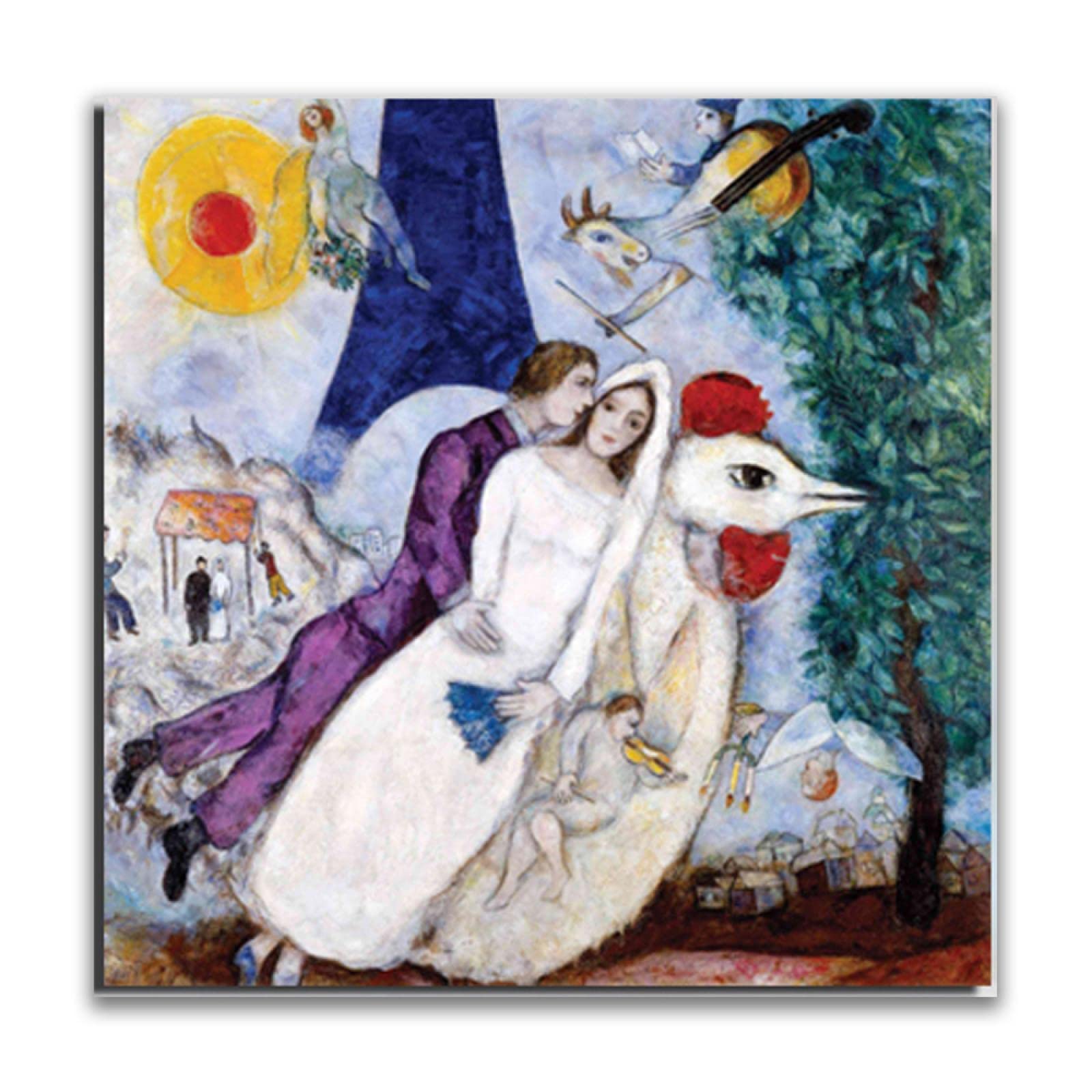 【ヴィンテージ 】Marc Chagall 1949年ポピーフレーム入りポスター Amazon.com: Framed Marc Chagall Prints-Artist Famous Painting
