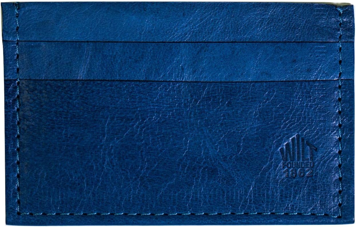 Wilt 1862 Ocean Blue Davis Leather Slim Card Wallet