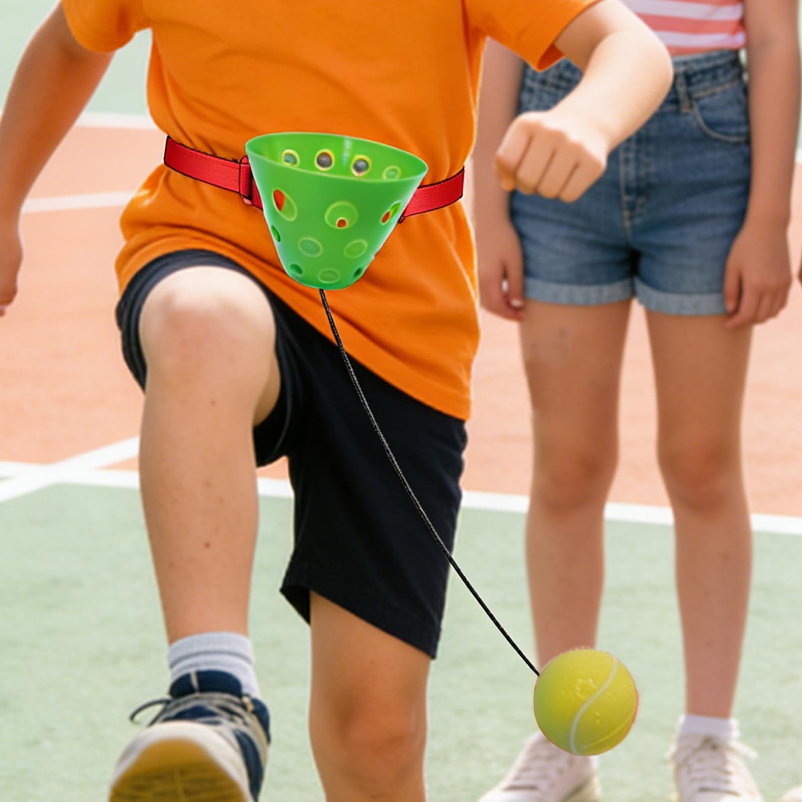 Jeu De Balle Oscillant - Jouet avec Ceinture Abdominale Réglable - Jeux De Billes De Fête | pour Amis Étudiants Hommes Femmes Événement Rassemblement Fête Fermé en Plein Air
